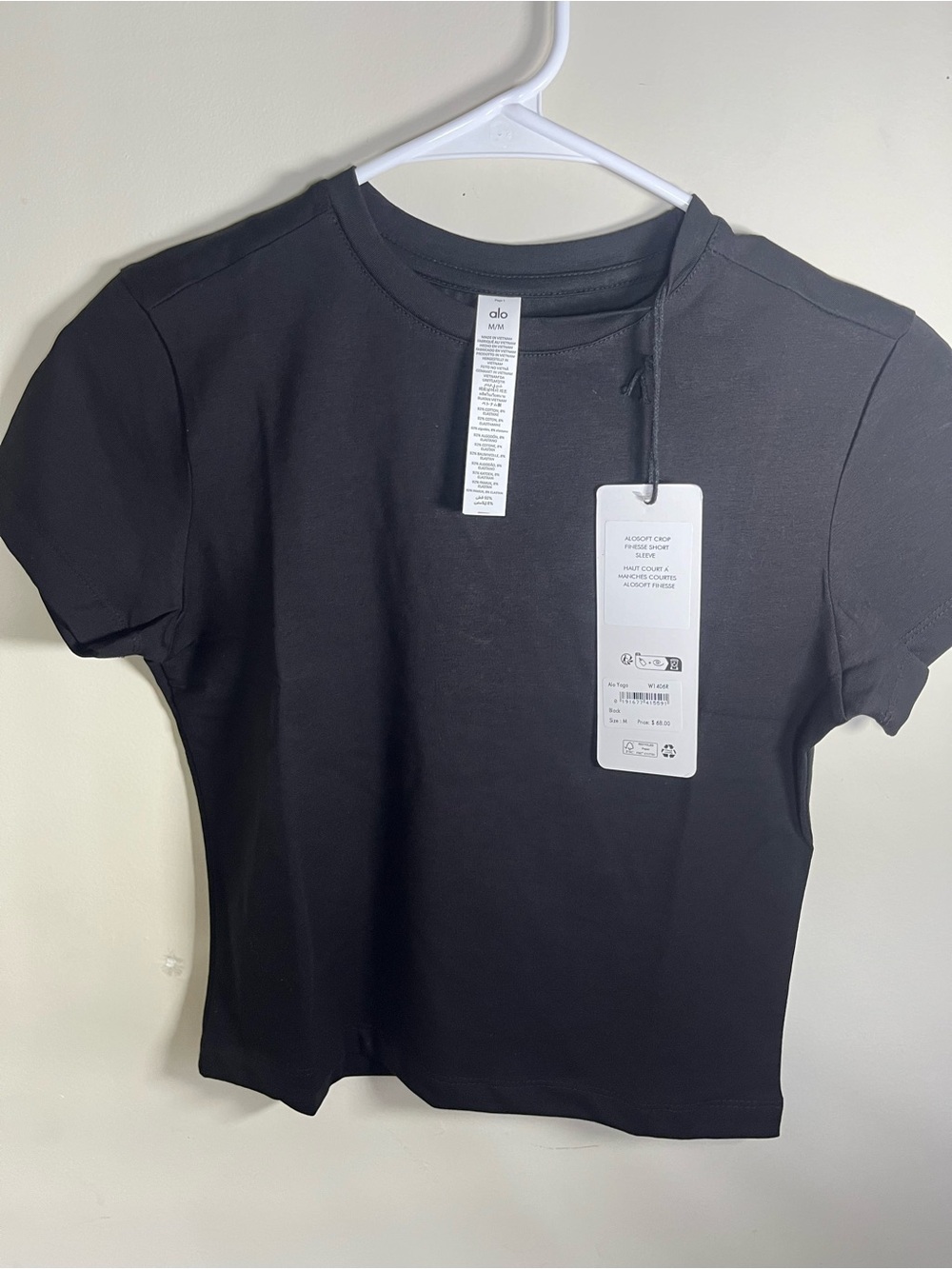 ALO Yoga Black Short Sleeve Crewneck Tee